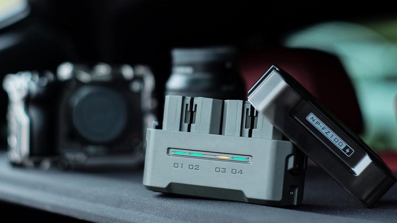 Tilta NP-FZ100 Portable Charging Station - Green | Charge 4 Batteries w/USB-C PD 45W Fast Charge | Safe for A6600, A6700, A7C, A7III, A7IV, A7RIII/IV, A7S Il, FX3,FX30,A1,ZV-E1 - Image 4